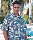 Newport Blue Pineapple Print Shirt