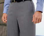 Palm Beach Self-sizer Plain-front Wool Slacks