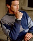 Alan Stuart Color-block Crewneck Sweater