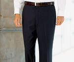 Worsted Wool Pleated Trousers